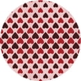 thumbnail image 1 of Ahgly Company Tapis Rond Lavable en Machine Intérieur Transitionnel Rose Profond, 5 Pieds Rond, 1 of 7