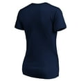 thumbnail image 3 of Women's Navy Tampa Bay Buccaneers Logo Banner Wave V-Neck T-Shirt, 3 of 3