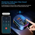 thumbnail image 2 of Bluetooth 5.0 FM Transmitter Wireless MP3 TF Radio Adapter USB Charger Car Kit 2, 2 of 7