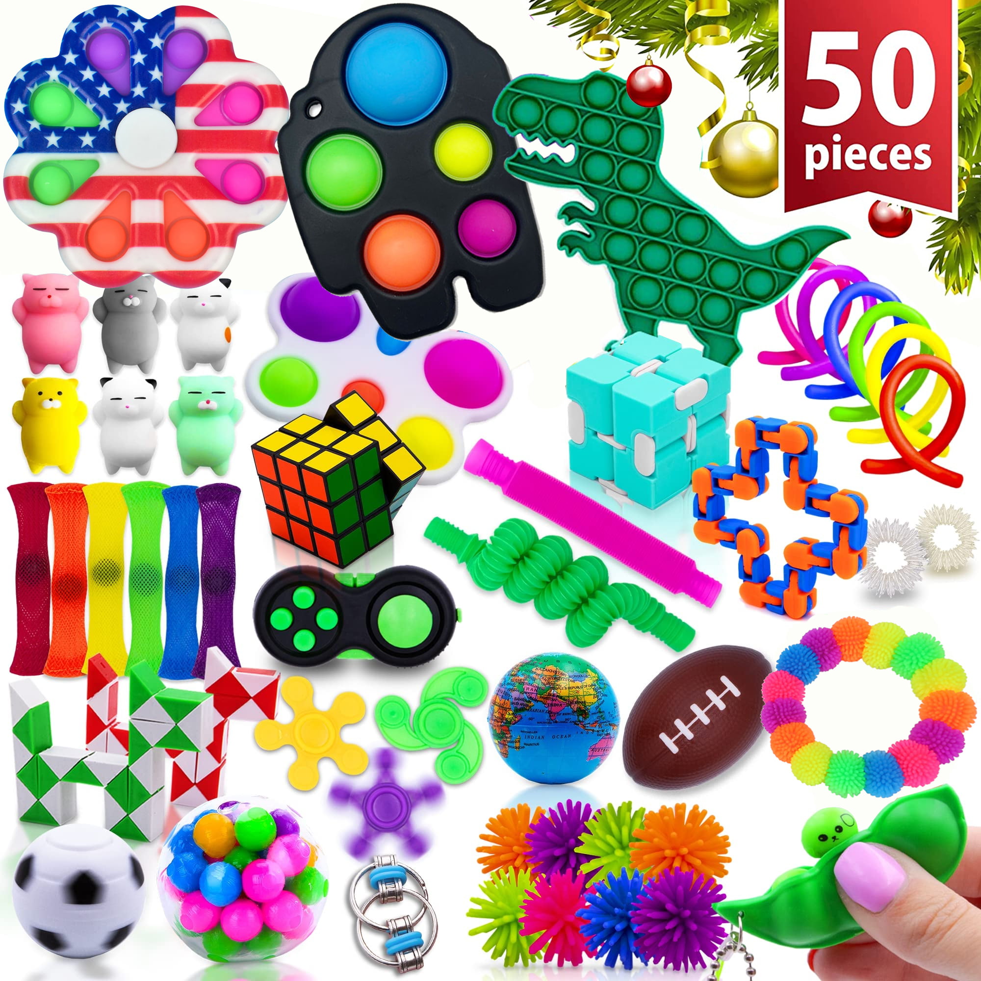 66 Pack Fidget Toys Set Sensory Tools Bundle Stress Relief Hand Kids Adults Toy 
