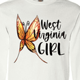 thumbnail image 4 of Inktastic West Virginia Girl- Butterfly Long Sleeve T-Shirt, 4 of 5