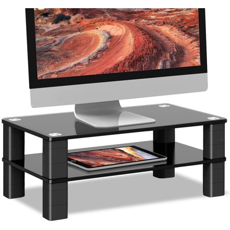 TAVR Monitor Stand Riser, 2 Tier Monitor Stand with Storage Organizer ...