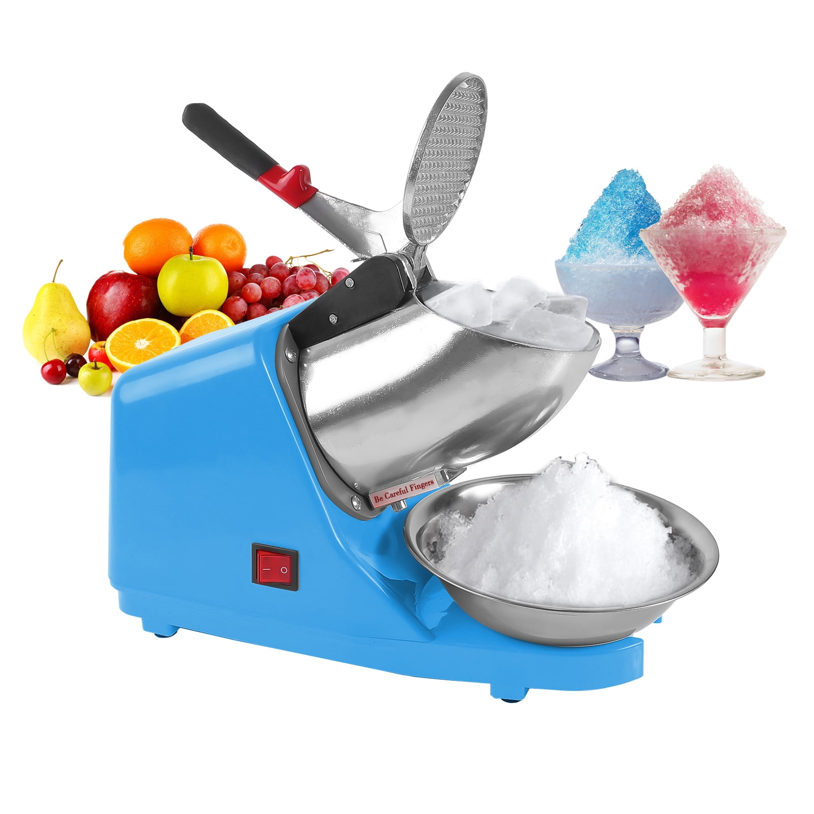 WOOW DEPOT 380W Electric Ice Shaver 110V 143Lbs/Hr 2000R/Min Snow Cone