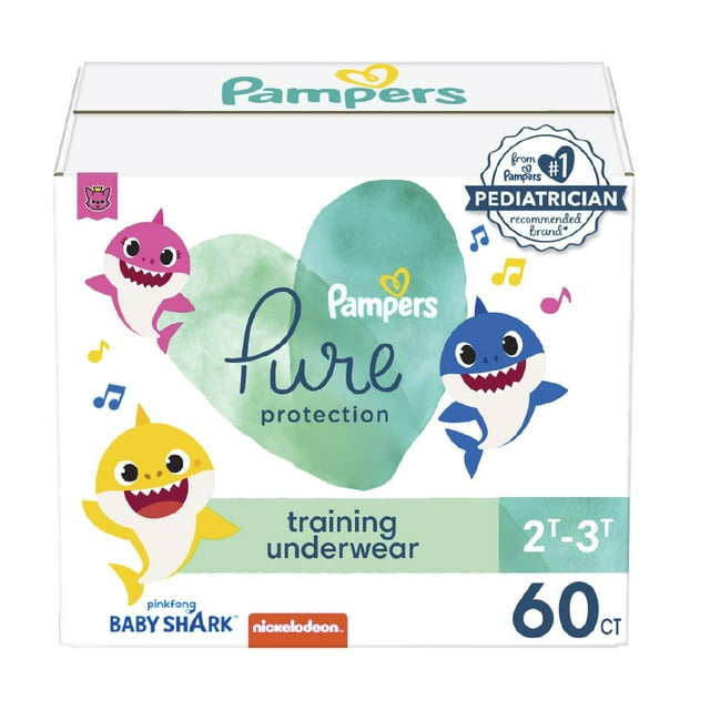 Pantalones de entrenamiento Pampers Pure Protection 2T-3T, 60 unidades