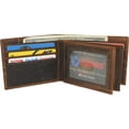 thumbnail image 4 of CAZORO Large Bifold Double ID Window Wallet RFID blocking Vintage Leather Wallets For Men Black, 4 of 8