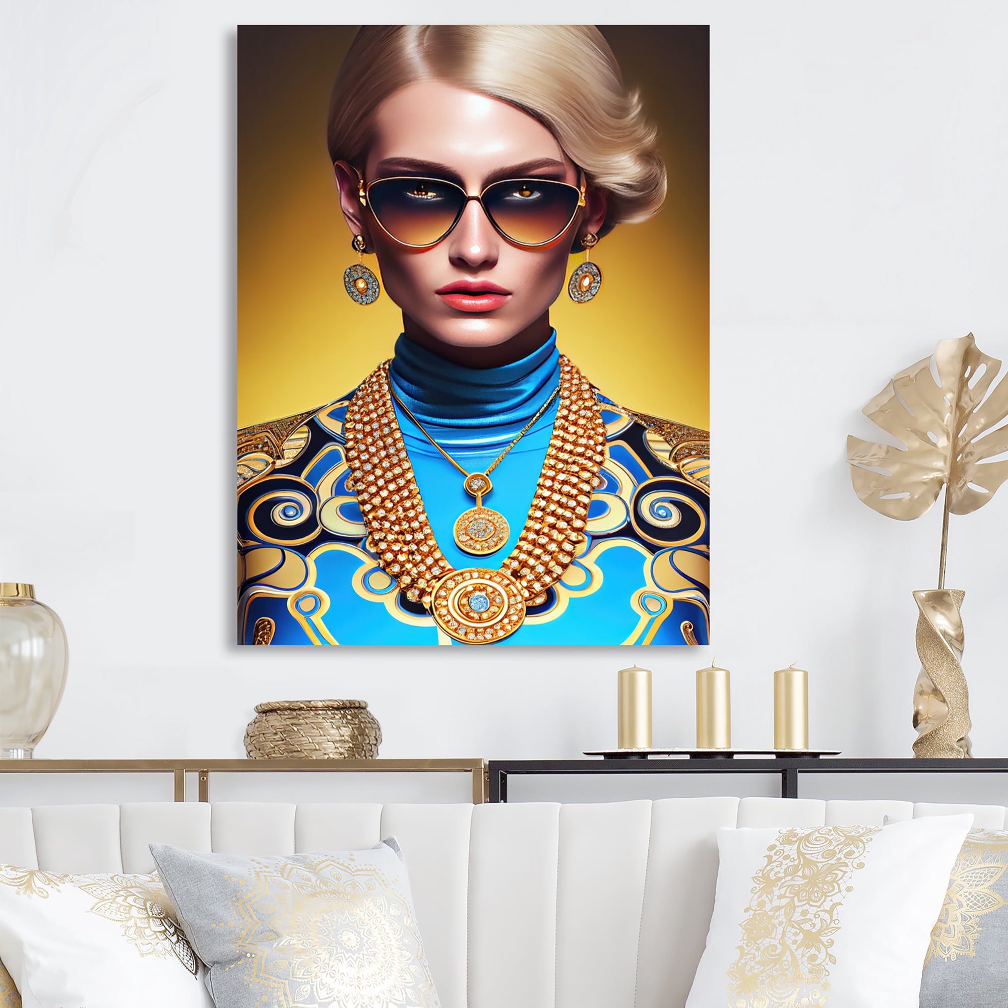 Designart Fashion Woman I Canvas Wall Art