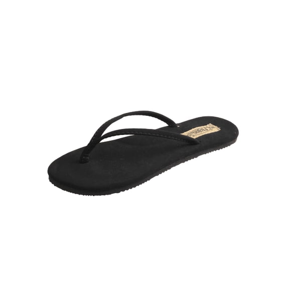 Flojos Womens Fiesta Arch Support Slip On Flip Flop Sandals, Black (9)