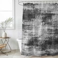 thumbnail image 4 of Vintage Abstract Bathroom Shower Curtains with 12 Hooks Polyester Waterproof Shower Curtain for Stalls and Bathtubs Minimalist Texture Art Black Gray Decorative Bathroom Privacy Curtain 72x72 Inches, 4 of 9