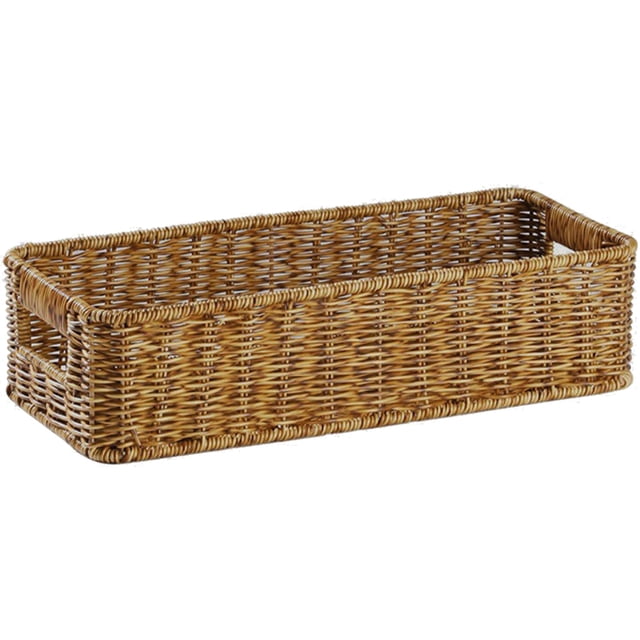 Woven Basket Imitation Rattan Desktop Storage Basket Sundries Storage Basket