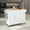 White, variant on Rolling Mobile Kitchen Island with Solid Wood Top and Locking Wheels,52.7 " Width,Storage Cabinet and Drop Leaf Breakfast Bar,Spice Rack, Towel Rack & Drawer (Black)