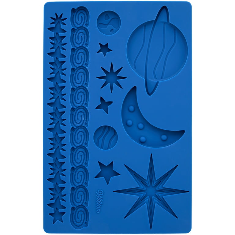 Wilton Outer Space Silicone Fondant and Gum Paste Mold 11 Cavity