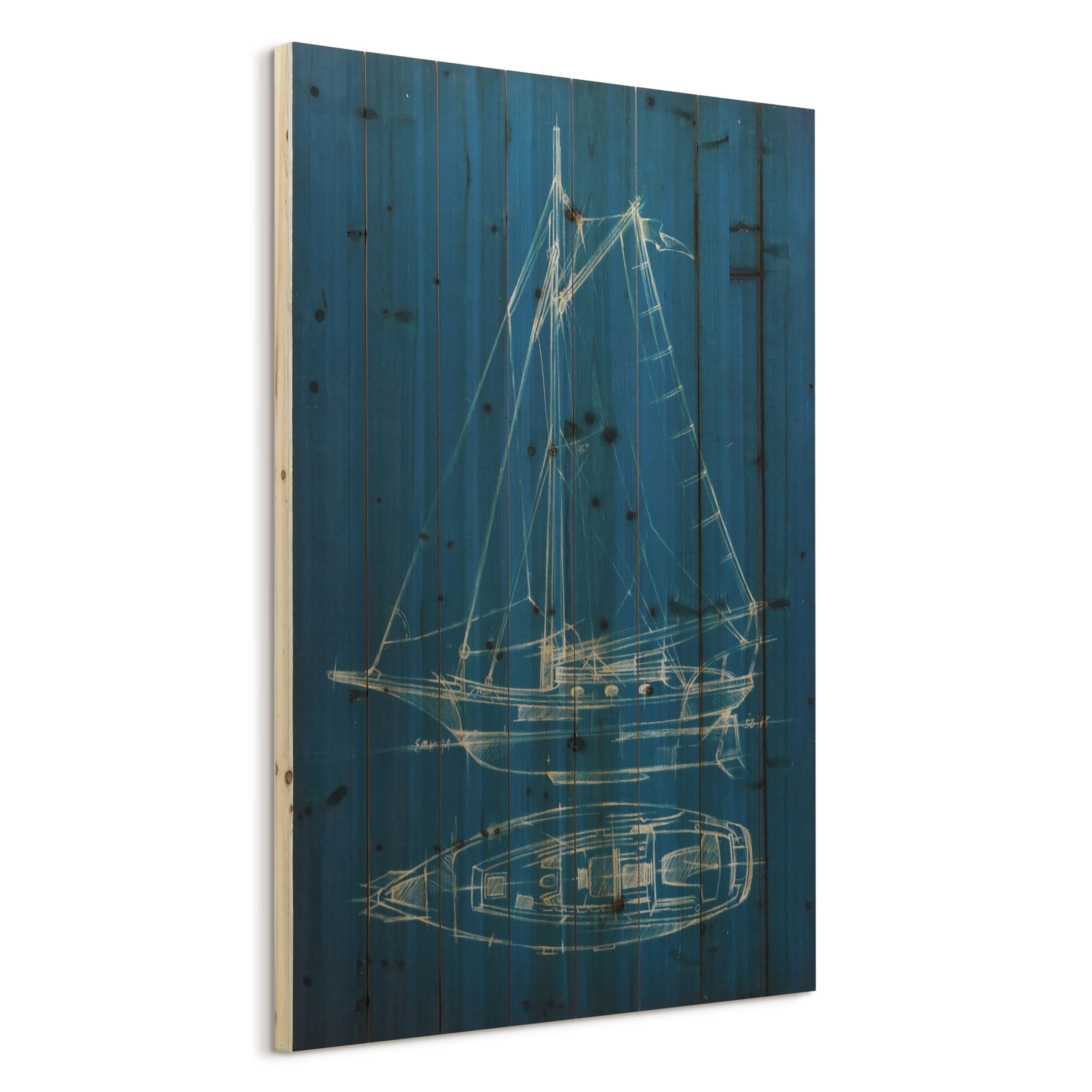 Empire Art Direct Sailing 2 Print on Solid Wood Wall Art, 45" x 30", Ready to Hang