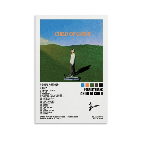 Forrest Poster Frank Child of God II Music Album Cover Posters for Room Canvas Wall Art Bedroom Decor Unframed12x18inch(30x45cm)