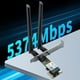 thumbnail image 1 of WiFi6E PCIE Tarjeta WiFi 5374Mbps Tarjeta de red inalámbrica Compatible con Bluetooth 5.3, 1 of 8