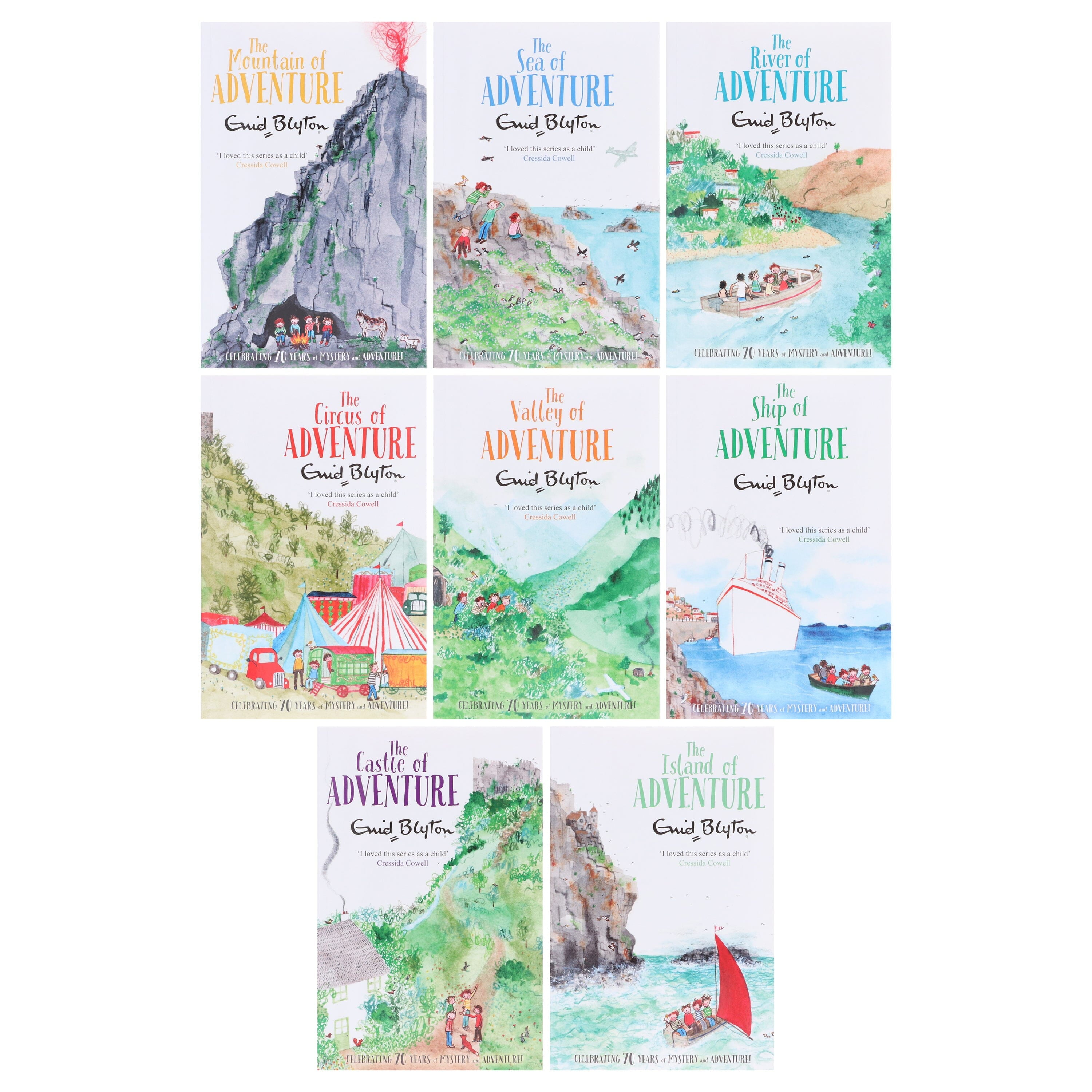 Enid Blyton Adventure Series 8 Books Box Set - Ages 9-14 - Paperback