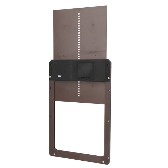 Puerta de gallinero, plástico, seguro, automático, con detección de luz, abridor de puerta para gallinero, color marrón