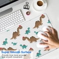 thumbnail image 4 of Long Mouse Pads for Desk,Brown and Teal Dinosaur Pattern Desk Mats on Top Of Desks, Desk Mouse Pad Extra Large with 3mm Non-Slip Base and Stitched Edge for Gaming,Office,Work,Home 31.5"x11.8", 4 of 6