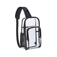 thumbnail image 1 of Bolso bandolera Hiroekza, bolso de pecho, bolso transparente aprobado por estadios, mochila transparente para hombro, mochila informal para el pecho, mochila transparente de plástico transparente,, 1 of 7