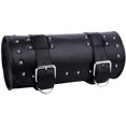 thumbnail image 1 of Bolsa para horquilla de motocicleta, bolsa de herramientas de cuero PU, bolsa para manillar, bolsa con ruedas de almacenamiento delantera y trasera para motocicleta (negro) JFHHH pequeña, 1 of 5