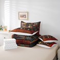 thumbnail image 6 of jejeloiu Retro Library Bookcase 7-Piece Twin Bedding Sets,Vintage Books Bedding Comforter Set,Brown Bookshelf Sheet Sets For Men Women,Breathable Home Decor Reversible, 6 of 8