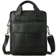 thumbnail image 1 of Bolso bandolera de piel auténtica para hombre, bandolera ajustable, para viajes, trabajo, negocios, 1 of 8