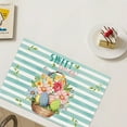 thumbnail image 2 of nvzhuang Easter Placemats Bunny Egg Wreath Placemat for Kitchen Dinner Holiday Party Decor, 2 of 5