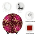 thumbnail image 4 of Easygdp Golden Snowflakes And And Butterflies Bone China Decorative Plate Ceramic Dinner Plates Art Crafts with Display Stand-6in, 4 of 6