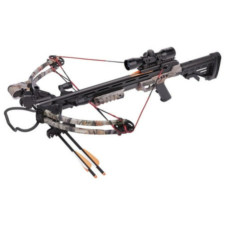 CenterPoint Sniper 370 Crossbow Camo, Hunt and Scout Binocular