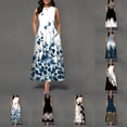 thumbnail image 5 of CENL Women Bohemia Dresses Elegant Sleeveless Casual Floral Print Party Maxi Dress, 5 of 9