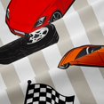 thumbnail image 5 of Manfei Multicolor Toy Cars Blackout Curtains,Cute Striped Print Curtains Pack of 2 (42x84 Each),Red, 5 of 7