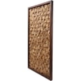 thumbnail image 3 of CONSDAN Wood Wall Decor | USA Grown Hardwood, Rustic Wooden Wall Art, Home Decorations for Living Room and Bedroom Aesthetic, Framed and Ready to Hang, Triangle, 36" x 18", 3 of 5