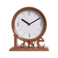 thumbnail image 1 of Reloj de escritorio decorativo con palabra de amor para baño o dormitorio, decoración de cristal alto Marrón, 1 of 9