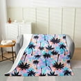 thumbnail image 2 of lokua Tropical Tree Fleece Blanket, Hawaiian Coconut Palm Tree Fuzzy Blanket for Adult Teens Kids, Watercolor Tie Dye Throw Blanket, Summer Colorful Beach Flannel Blanket, 40"X50", 2 of 5
