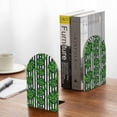 thumbnail image 5 of Lsque Palm Greenery Printed Wood Bookends,Non-Skid Bookend for Shelves,Heavy Duty Support Bookends,Non-Slip Foam Pads for Office, Home, and Library,1 Pair, 5 of 8