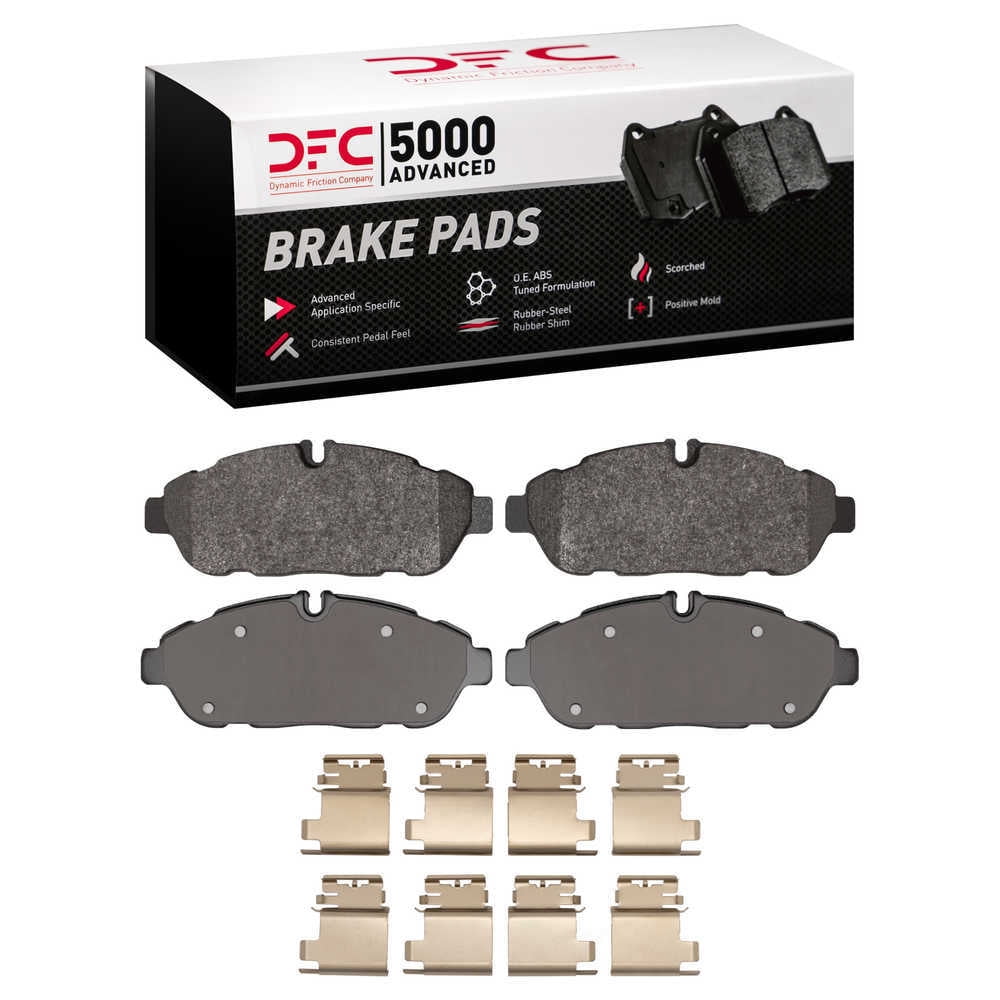 Dynamic Friction Company 1551-2301-01 DFC 5000 Advanced Brake Pads - Semi Metallic and Hardware Kit