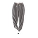 thumbnail image 4 of Qarigey Manténgase abrigado y cómodo durante todo el invierno Pantalones largos de felpa cálidos de invierno Pantalón deportivo de felpa Prendas para la parte inferior del cuerpo gris oscuro METRO, 4 of 6