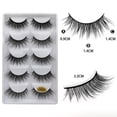 thumbnail image 1 of Fiudx Pestañas Postizas de Visón Sintético, Naturales y Gruesas, Largas y Rizadas para Una Mirada Impactante, Suaves y Negras para Selfies, Fotos de Boda y Fiestas Informales. Incluye 5 Pares., 1 of 2