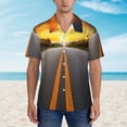thumbnail image 5 of Highway Men's 3d Print Casual Button Down Shirts, Novelty Hawaiian Short Sleeves 3xl, 5 of 8