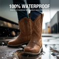 thumbnail image 4 of Botas de trabajo HISEA NINGO de cuero impermeables para hombre, 4 of 6