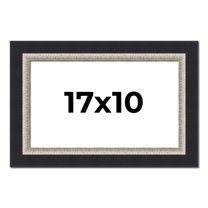 17x10 Frame Black Real Wood Picture Frame Width 2.25 Inches | Interior Frame Depth 0.5 Inches |