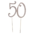 thumbnail image 1 of 50 Cake Topper para 50th Birthday Party Anniversary Crystal Rhinestones Decorativo Cake Topper para Party Supplies (Gold), 1 of 7