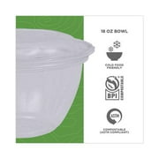 Eco-Products EP-SB18 5.5 in. x 2.3 in. 18 oz. Renewable and Compostable Plastic Containers - Clear (150/Carton)