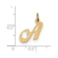 thumbnail image 2 of 14k Yellow Gold Small Fancy Script Initial A Charm - .3 Grams - Measures 15.7x17mm, 2 of 2