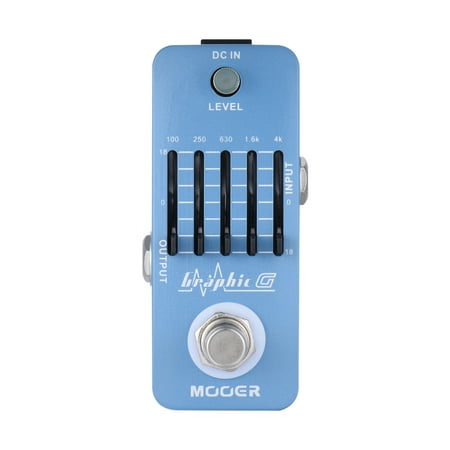 MOOER Graphic G Mini Guitar Equalizer Effect Pedal 5-Band EQ True Bypass Full Metal