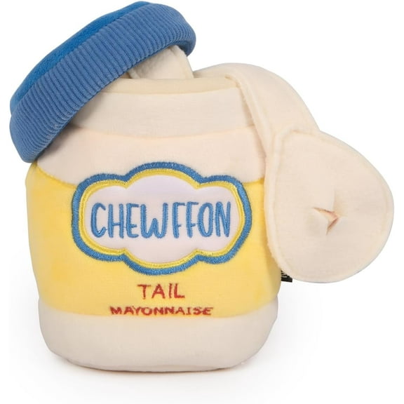 Dog Toy, Interactive Mayonnaise Jar Puzzle, Snuffle Toy for Mental Stimulation, Hide and Seek Crinkle Toy for All Dog Sizes