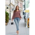 thumbnail image 4 of Daystry Womens Plus Size Blouses for Women Dressy Lace Long Sleeve Shirts Casual V Neck Tunic Tops, 4 of 8
