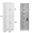 thumbnail image 6 of MONSLIPA 70.9''H Freestanding Pantry Cabinet with 4 Doors & 6 Shelves White, 6 of 6