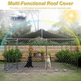 thumbnail image 3 of Mulinsonfly Heavy-Duty Outdoor Dog Kennel 157.2" x 157.2" x 91.2" with Lockable Door & Waterproof Roof for Yard & Farm, 3 of 8