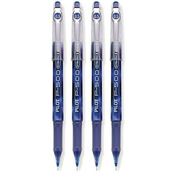 Pilot Precise P-500 Gel Rolling Ball Pen, Extra Fine Blue Ink 4-PACK(38601)