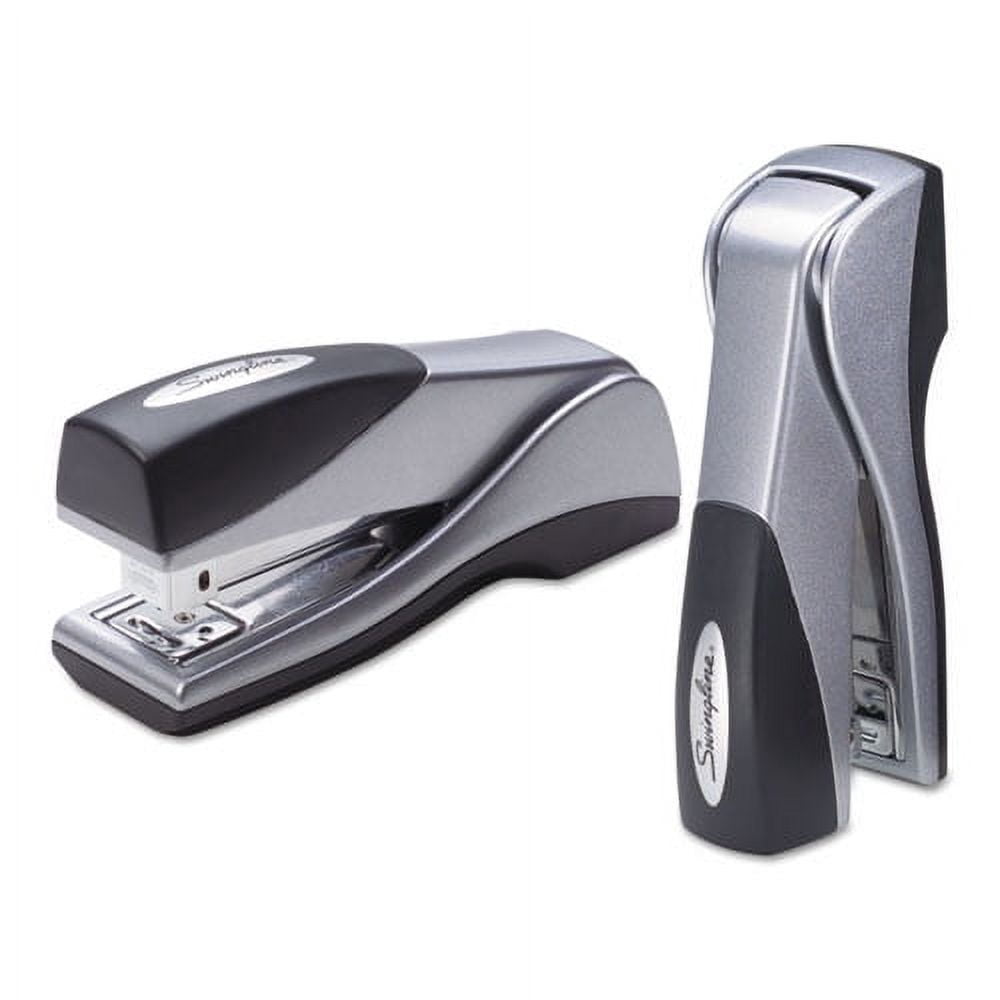 "Optima Grip Compact Stapler, 25-Sheet Capacity, Silver | Bundle of 2 Each"